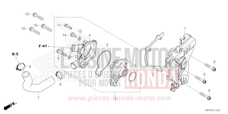 POMPE A EAU de CBR1000RR SP SP1 SP2 MAT PEARL MORION BLACK (NHC33) 2024